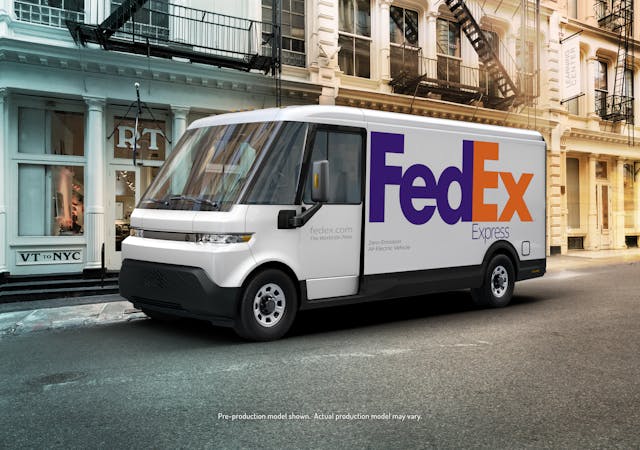 BrightDrop EV600 fedex pre-production model mock up