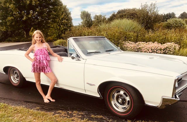 GTO convertible and daughter