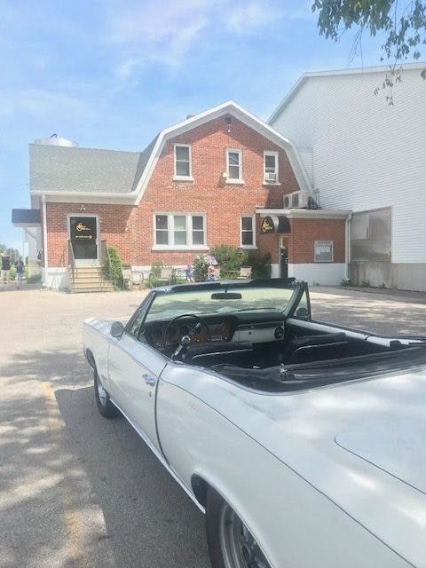 GTO convertible in parking lot