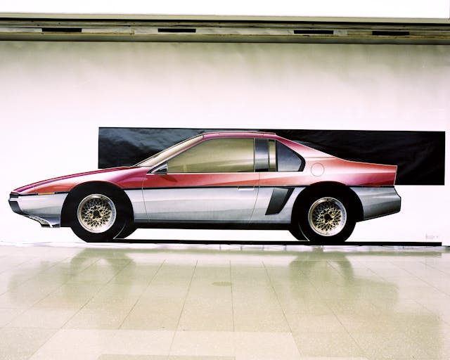 1983 Pontiac P-Body Fiero Rendering by Huguley