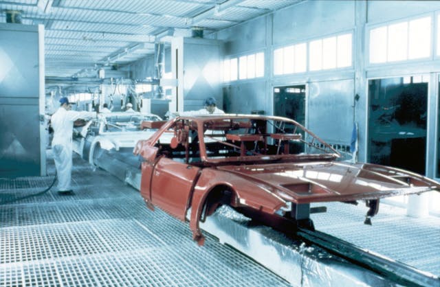 Fiero body and paint production line