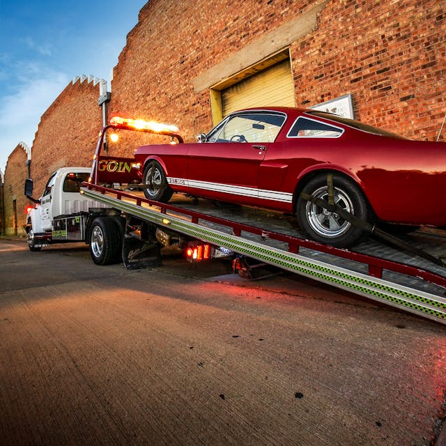 Flatbed Truck Loads Shelby GT350