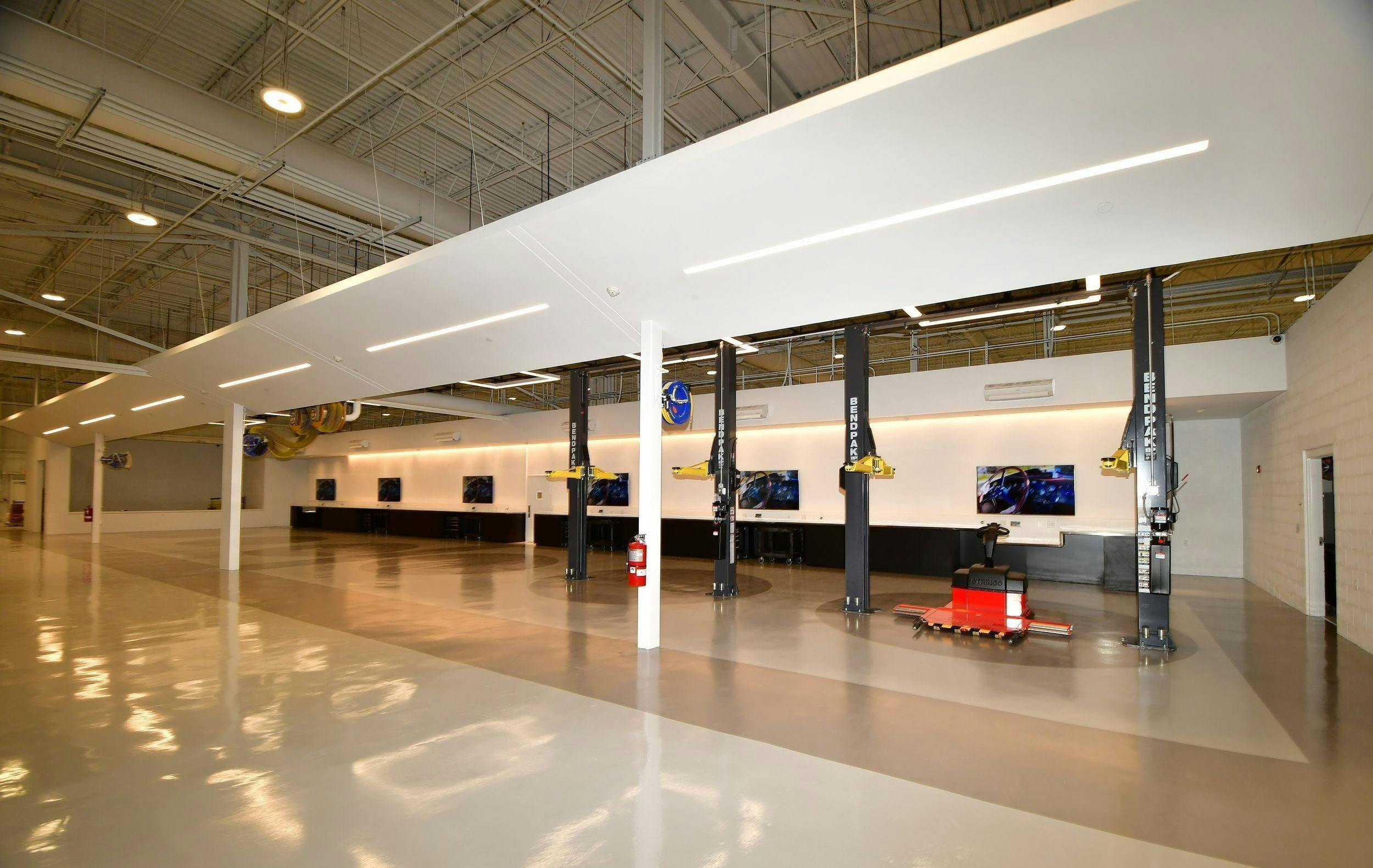 Hagerty Garage and Social Delray Beach location building interior lifts