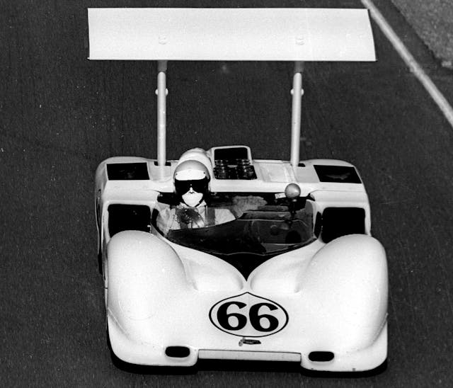 Jim Hall in the Chaparral 2G at Bridgehampton NY in 1967