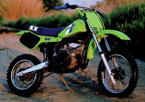 Kawasaki KX60 KX80 front three-quarter