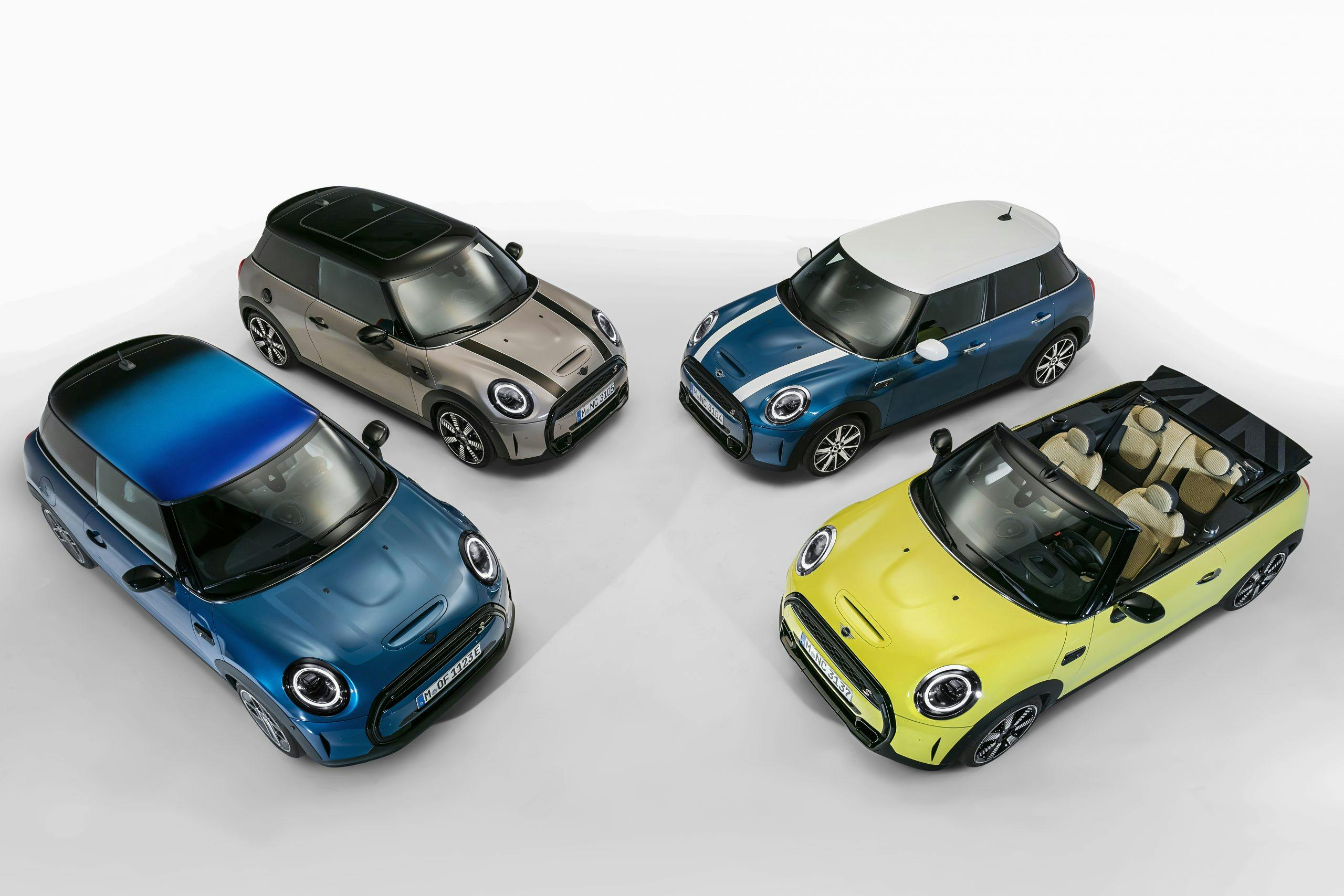 2022 Mini Cooper hardtops and convertibles