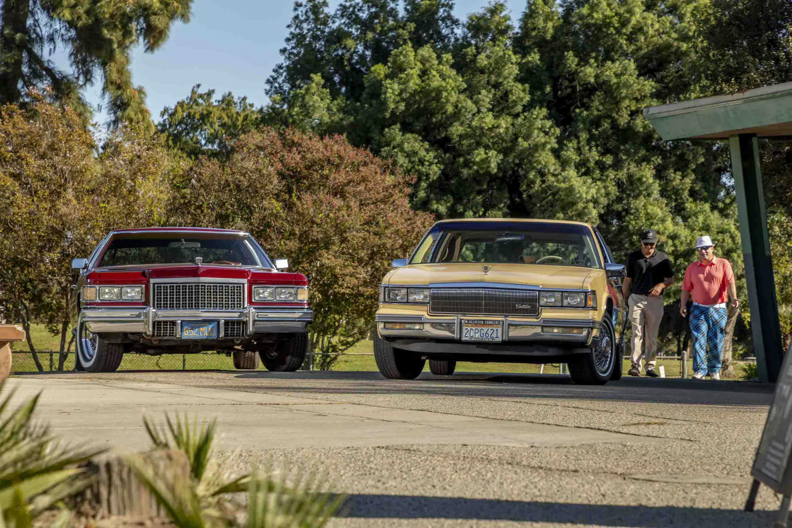 Cadillac Coupe DeVille 1976 and 1986 front