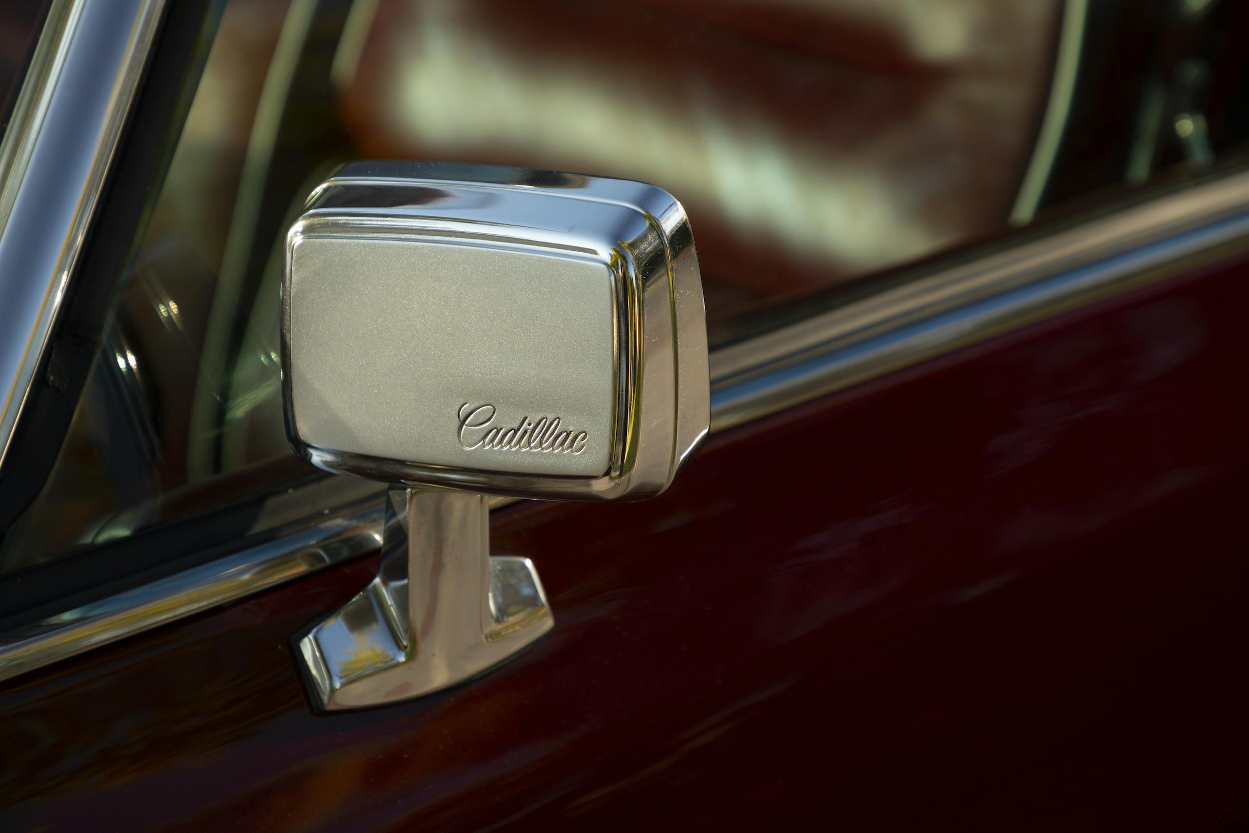 1976 Cadillac Coupe DeVille side view mirror detail