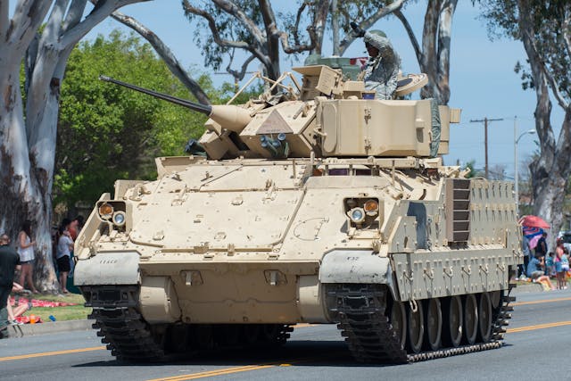 U.S. Army M2A2 Bradley Infantry Fighting Vehicle in parade