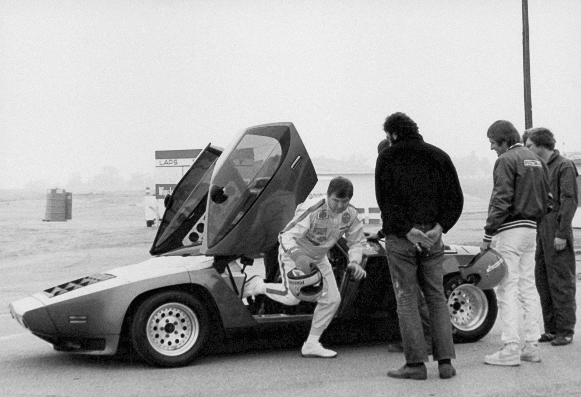 Vector W2 prototype during initial testing at Riverside International Raceway