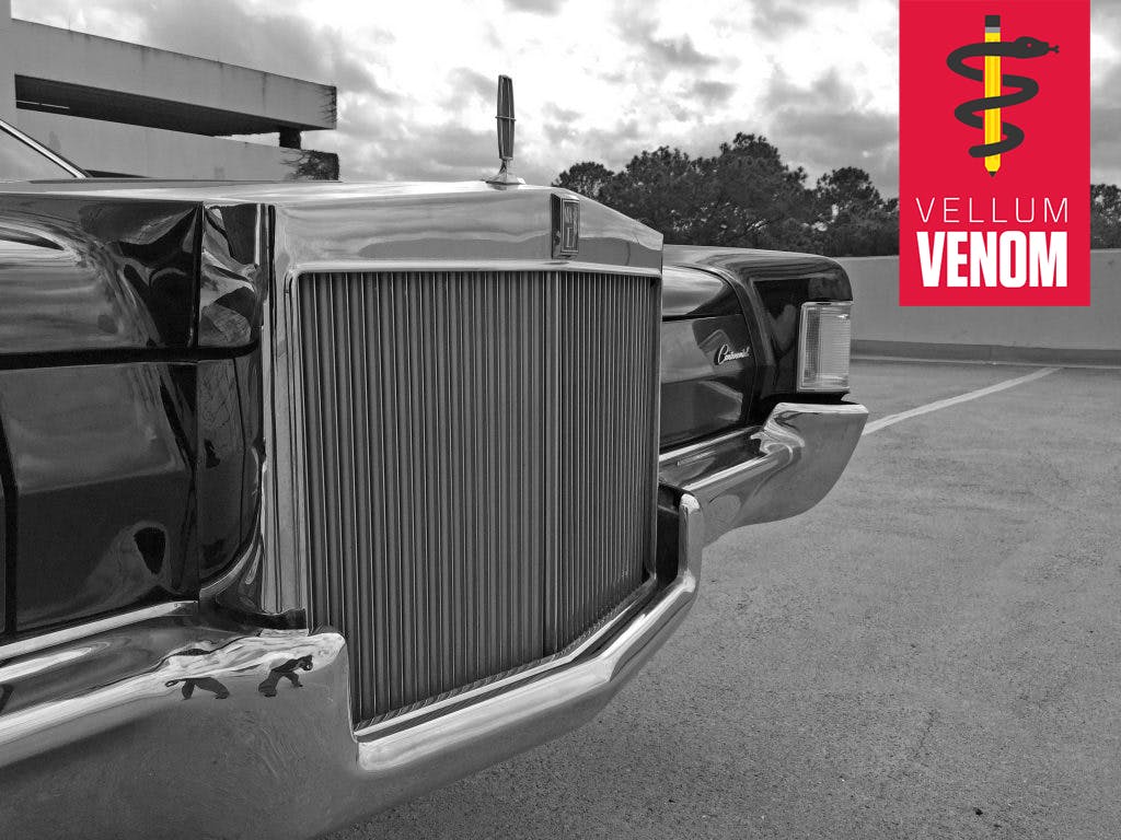 vellum venom 1972 continental mk IV banner