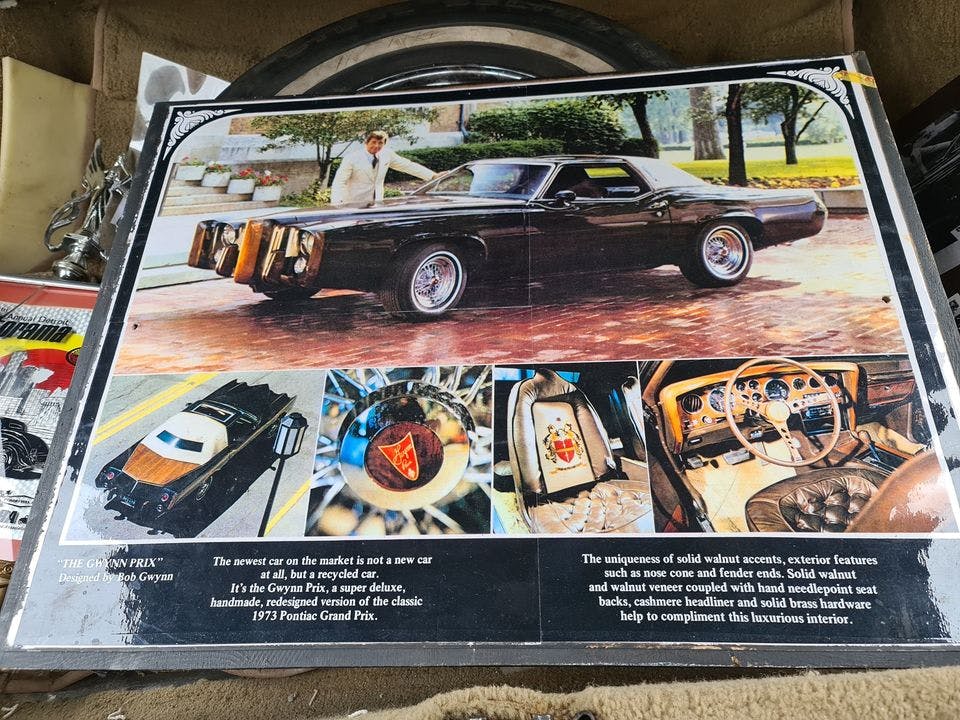 1973 Pontiac Gwynn Prix plaque