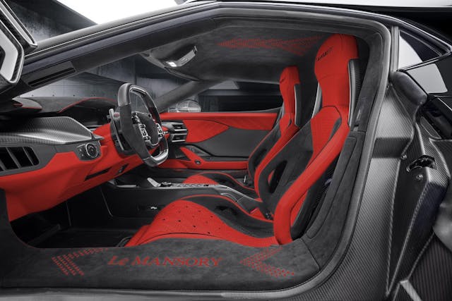 Le Mansory Ford GT black and red interior