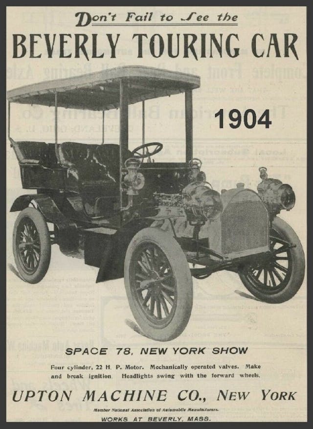 1904 Beverly Touring Car ad - New York Auto Show