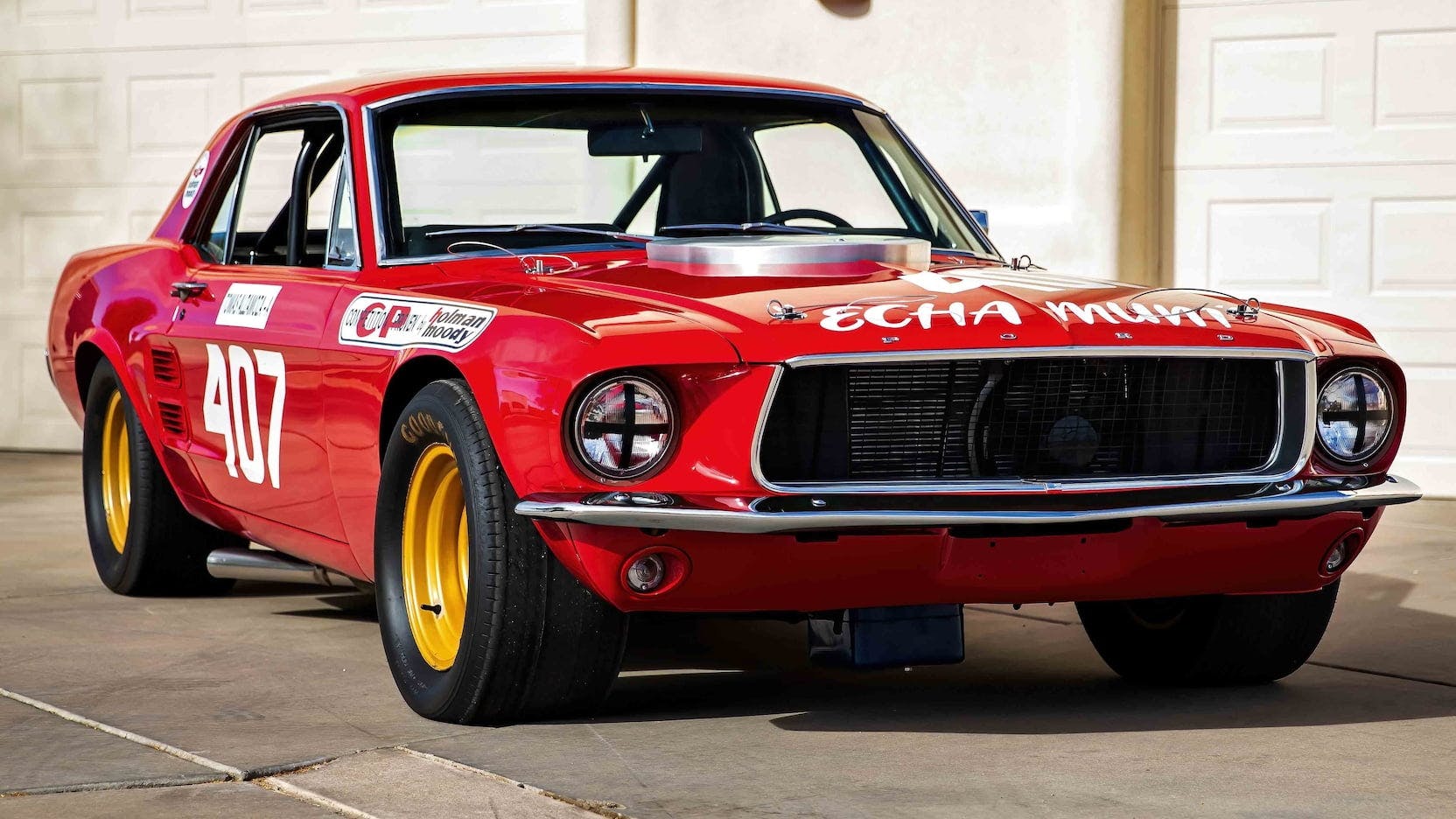 1967 Ford Mustang Holman-Moody Racer front three-quarter