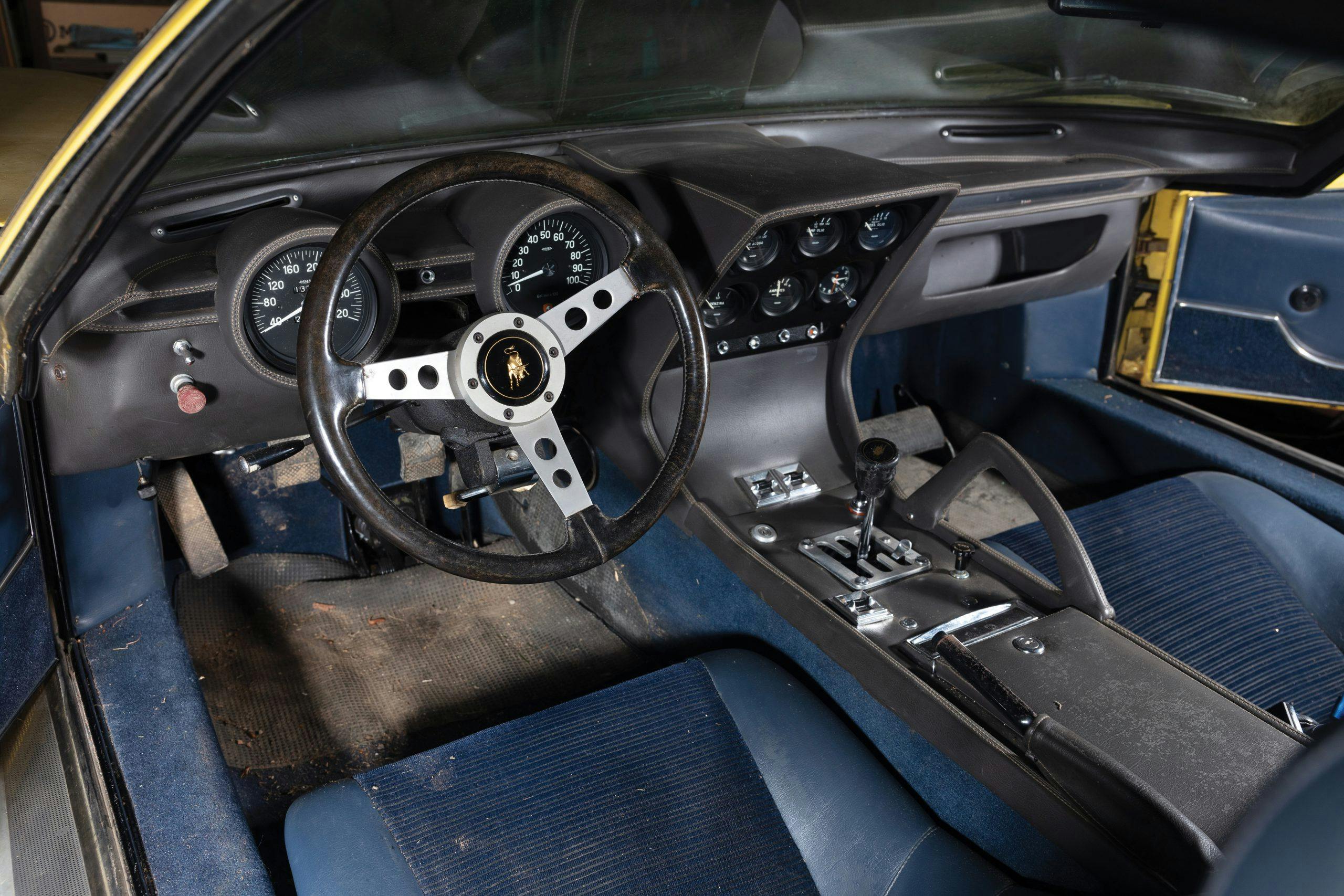 1969 Lamborghini Miura P400 S barn find interior