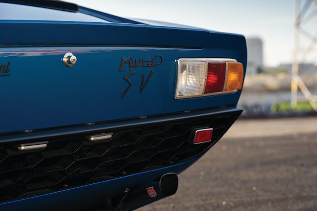 1971 Lamborghini Miura P400 SV rear badge