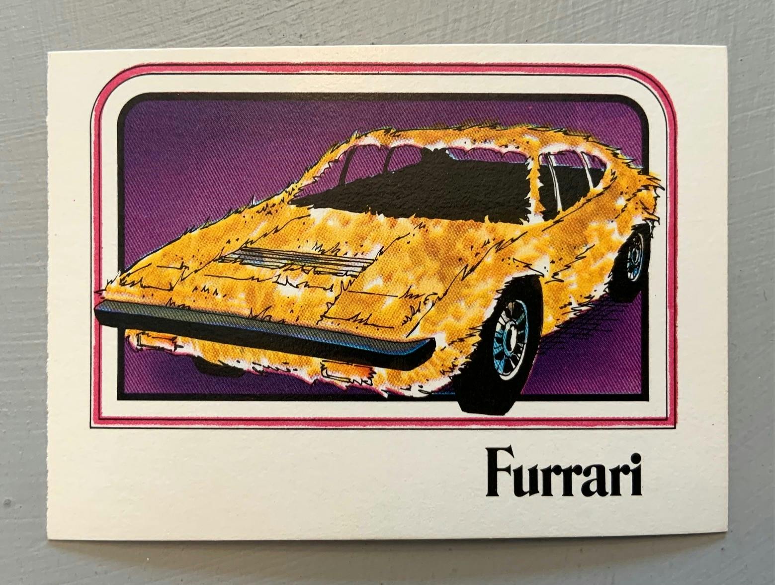 1976 Wonder Bread Krazy Cars - Furrari
