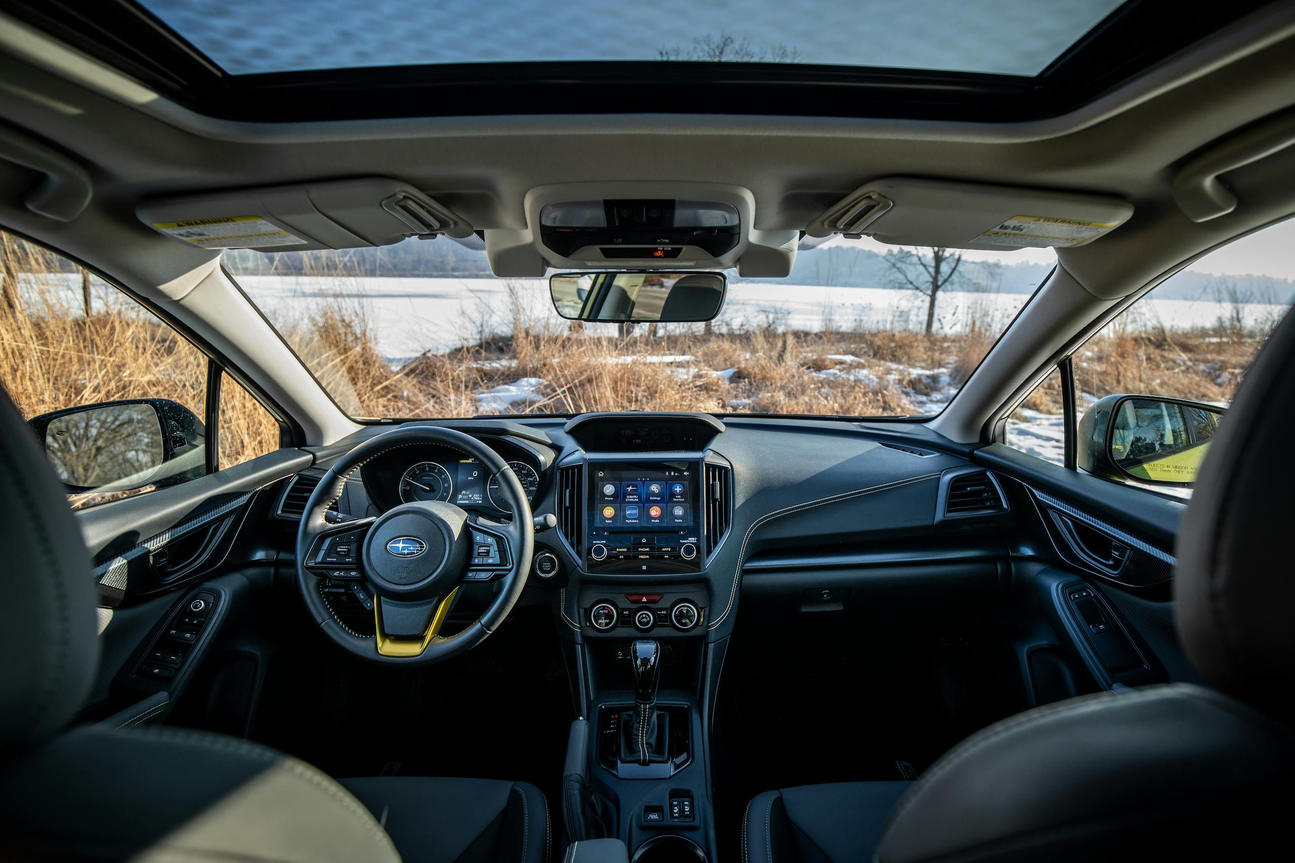 Subaru Crosstrek Sport interior front wide