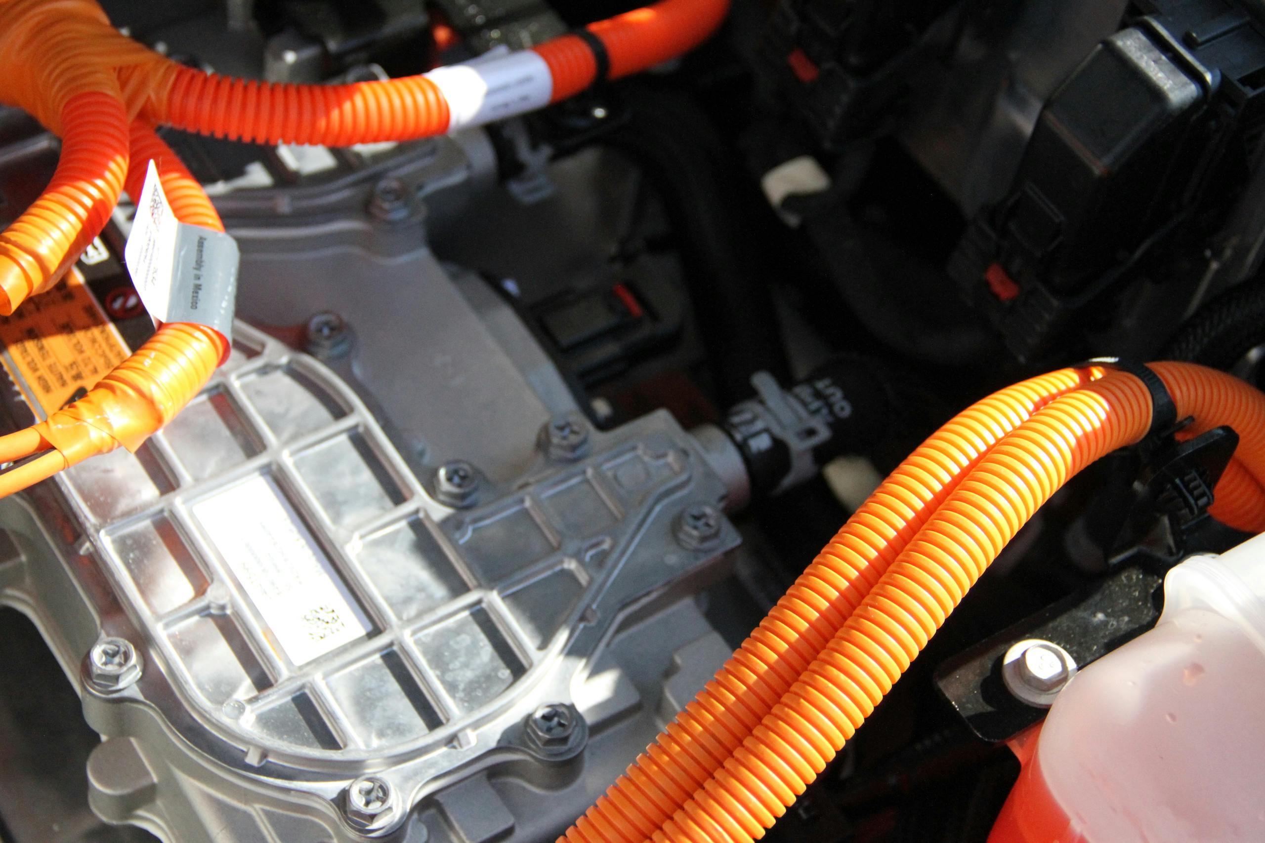 2022 Bolt EUV engine orange conduit detail