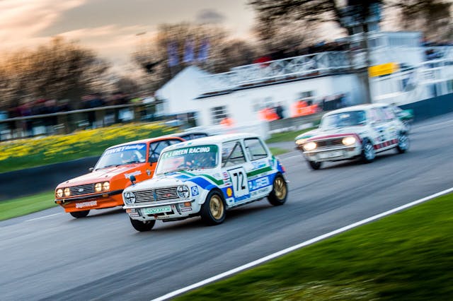 Goodwood vintage racing on track