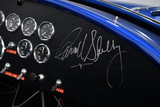 CSX 3015 Shelby Cobra interior glove box signature