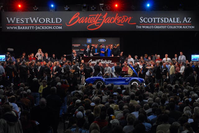 CSX 3015 Shelby Cobra auction crowd