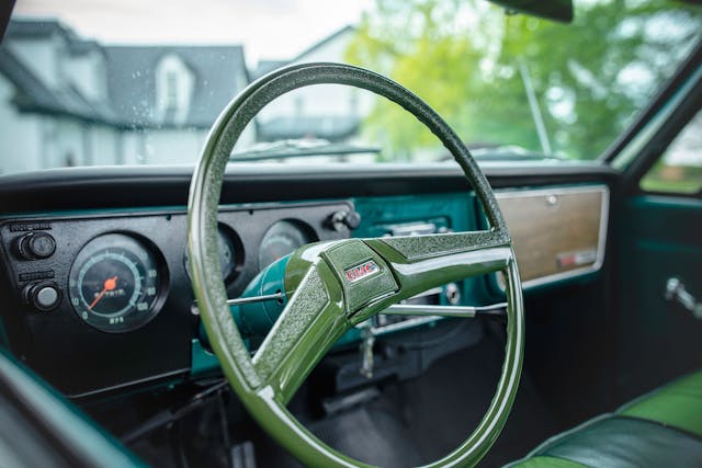 Elvis Presley Owned 1967 GMC Pickup interior steering wheel detail