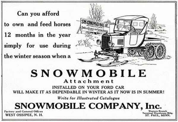 Ford Model T Snowmobile - ad