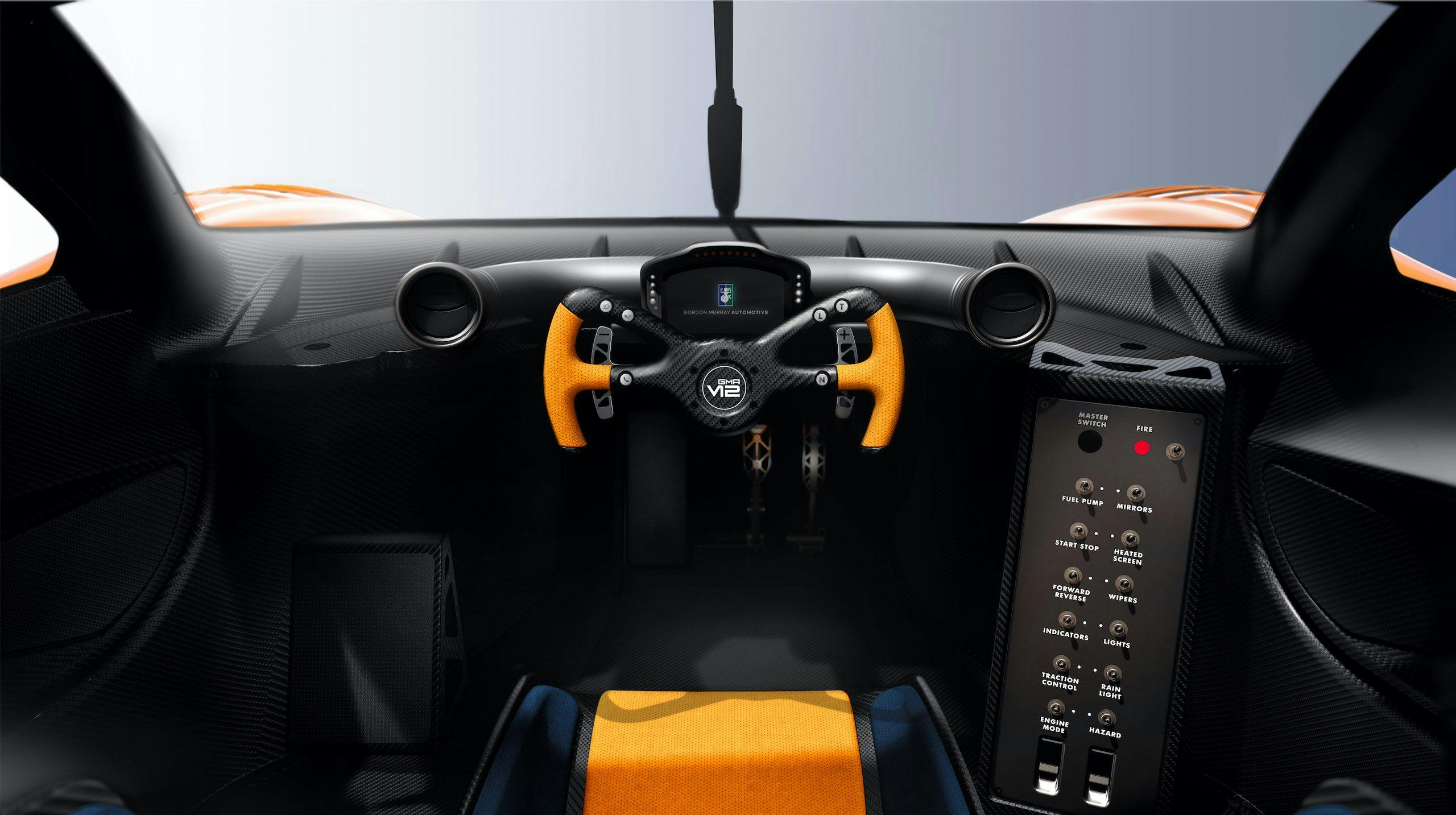 GMA T50s interior cockpit front dash