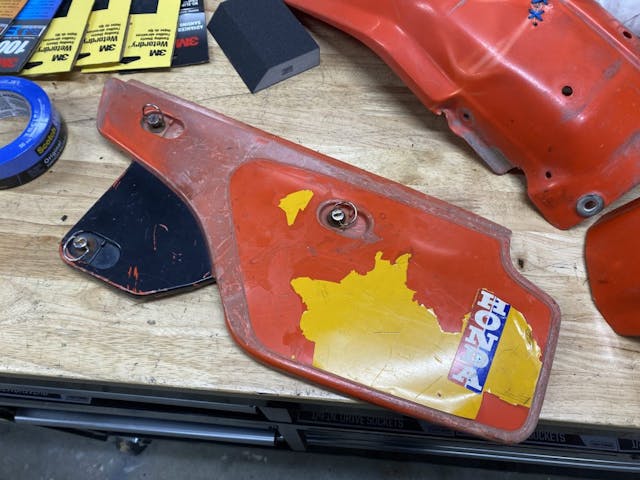 XR250 airbox cover before