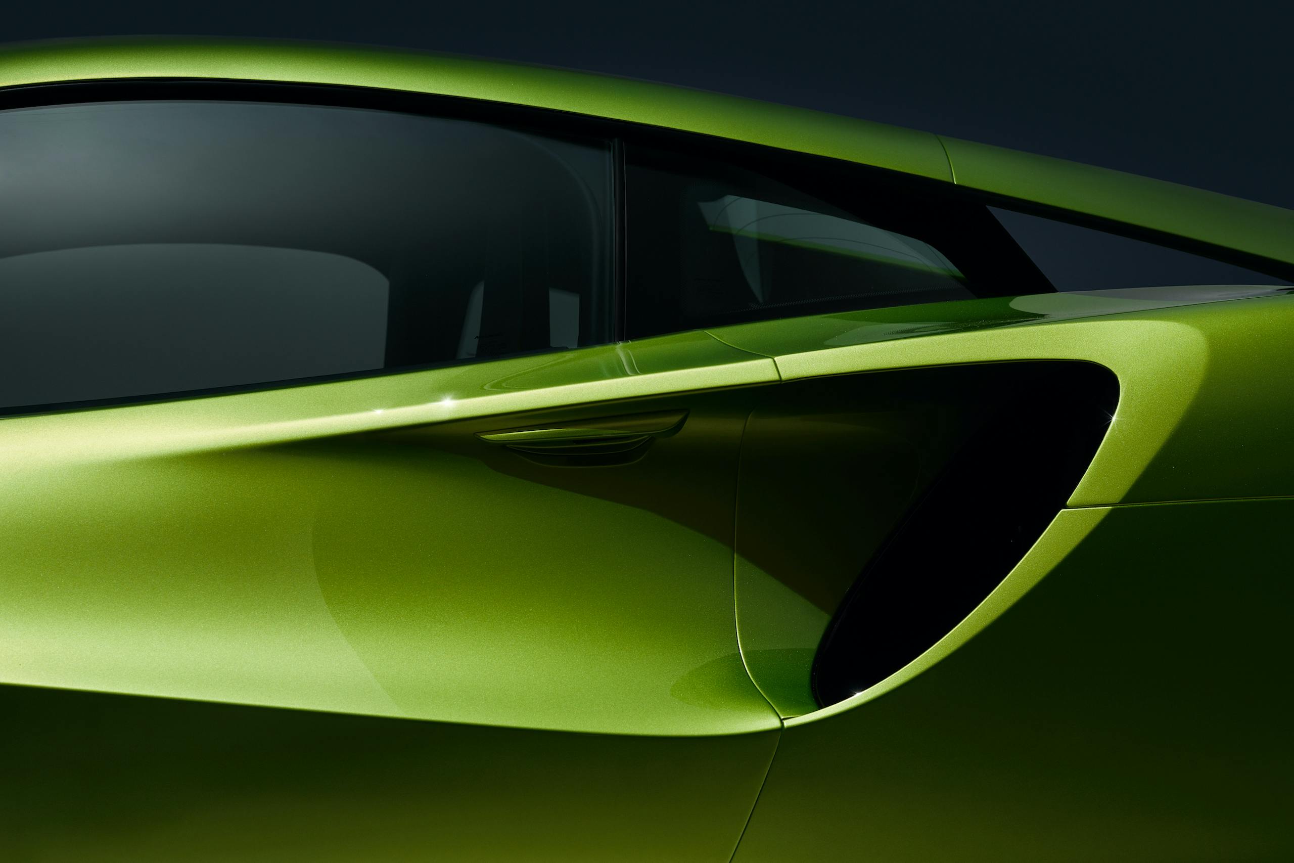 McLaren Artura green aerodynamic vent