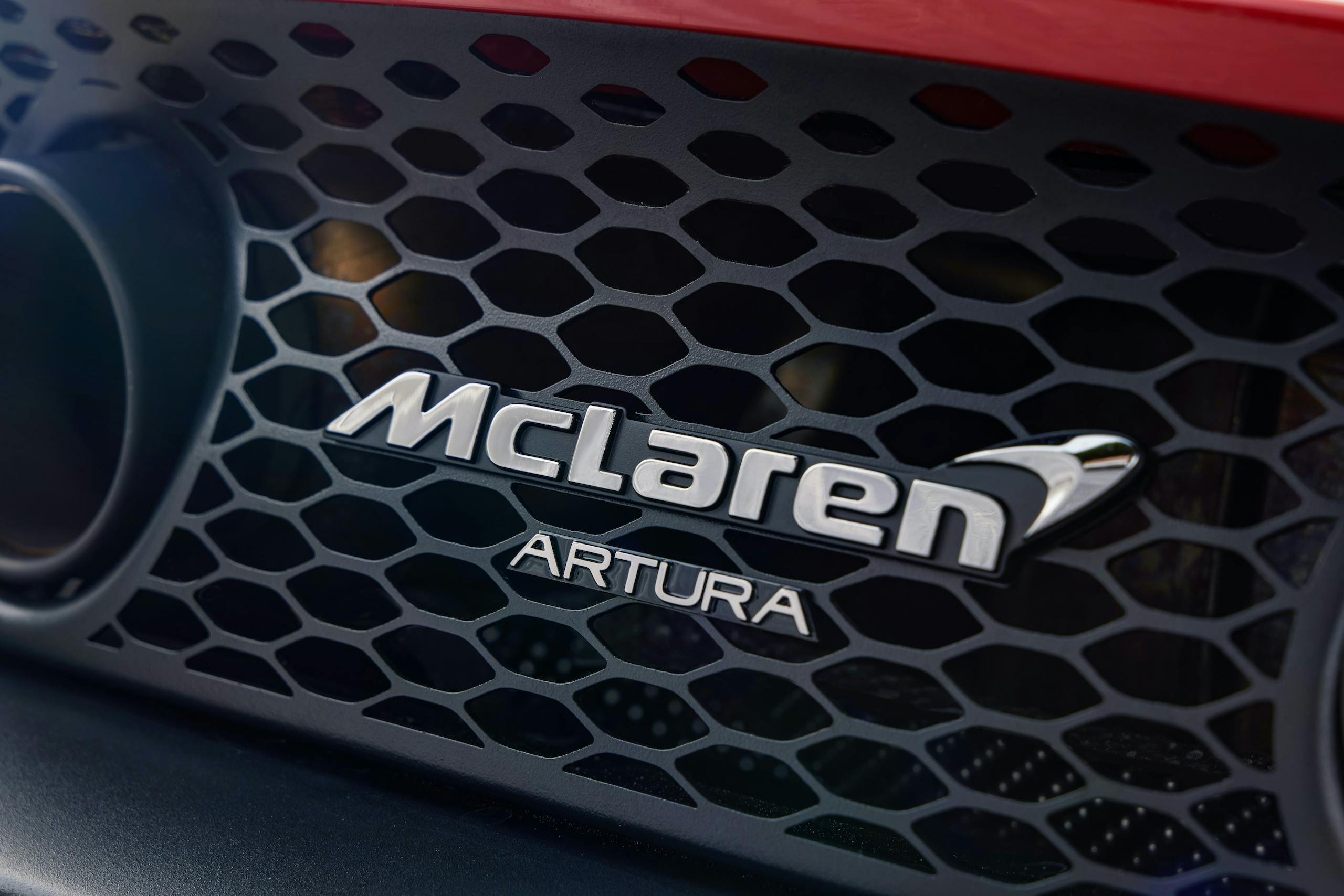 McLaren Artura orange badging detail
