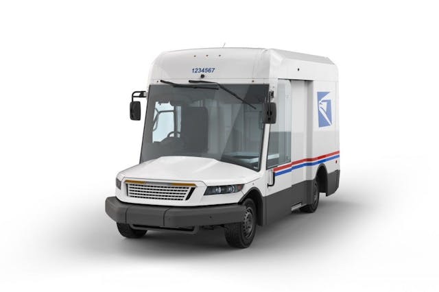 Oshkosh USPS Truck front three-quarter