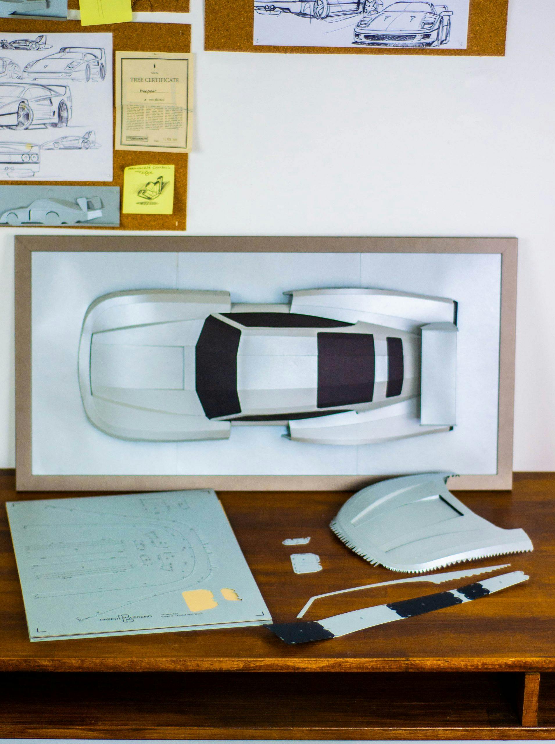 automotive paper sculptor template