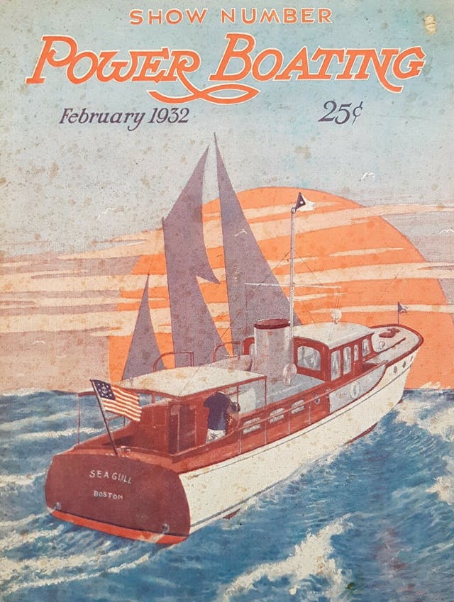 Power Boating magazine cover - February 1932