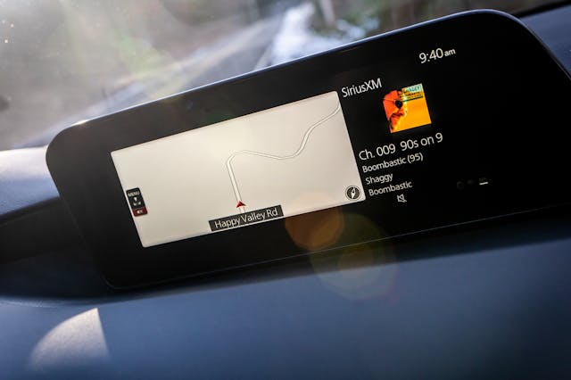 2021 Mazda 3 2.5T AWD interior navigation screen detail