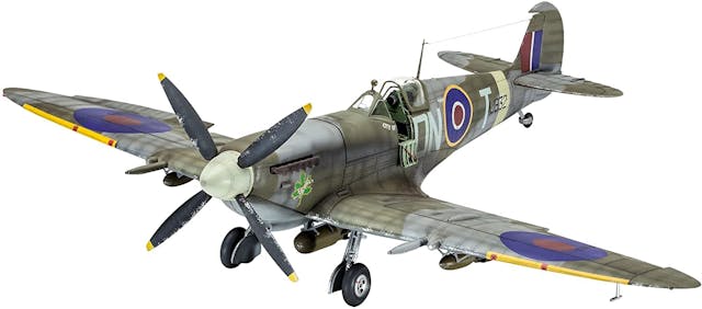 Supermarine Spitfire plane front three-quarter scale model