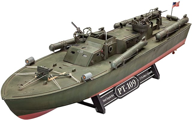 PT 109 Patrol Torpedo Boat front three-quarter