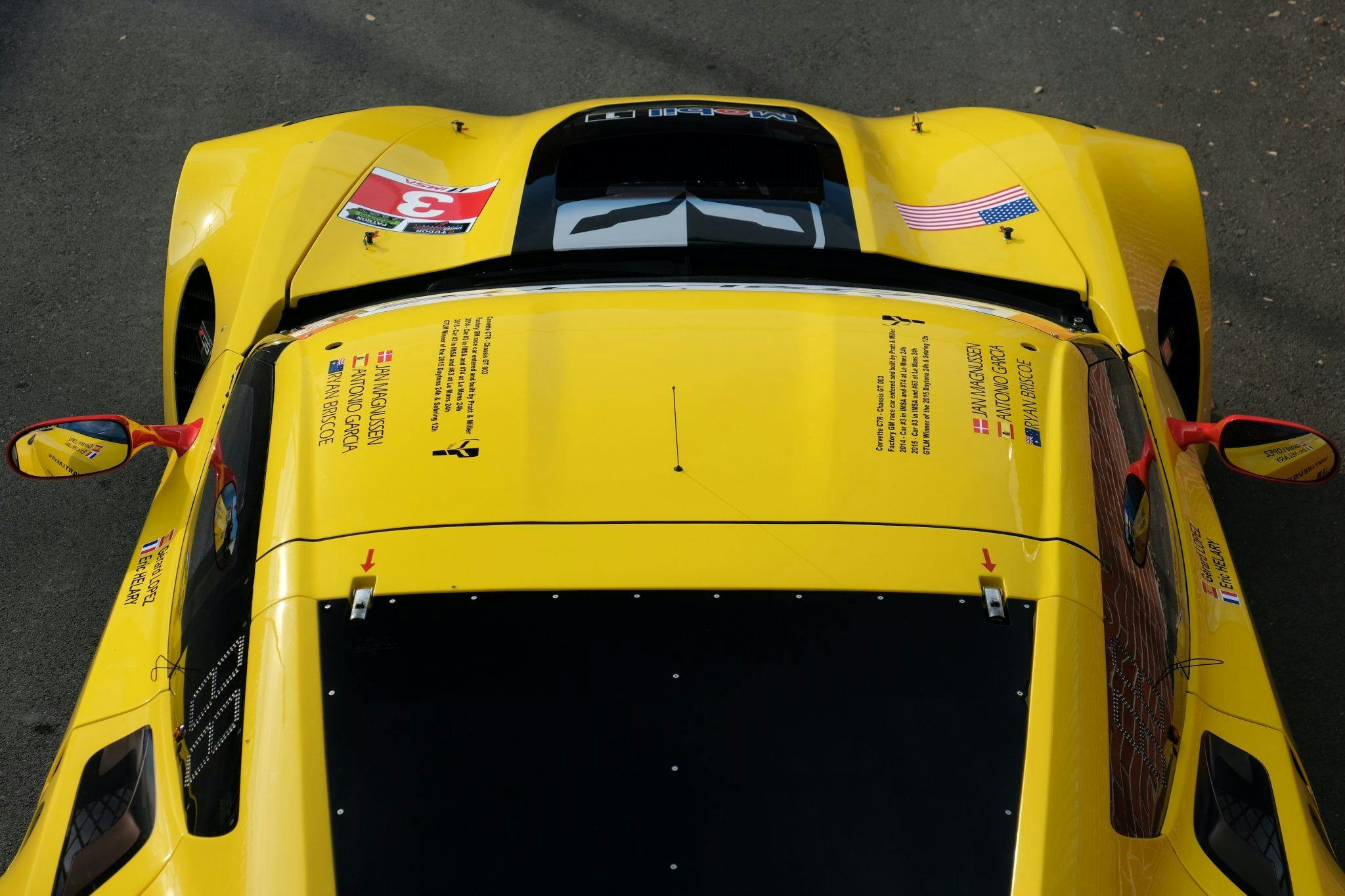 corvette c7.r overhead hood