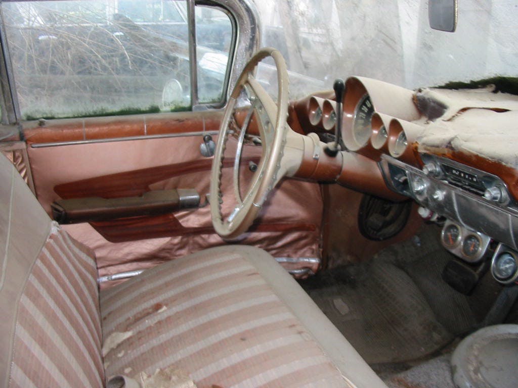 1959 Chevrolet Impala unrestored interior