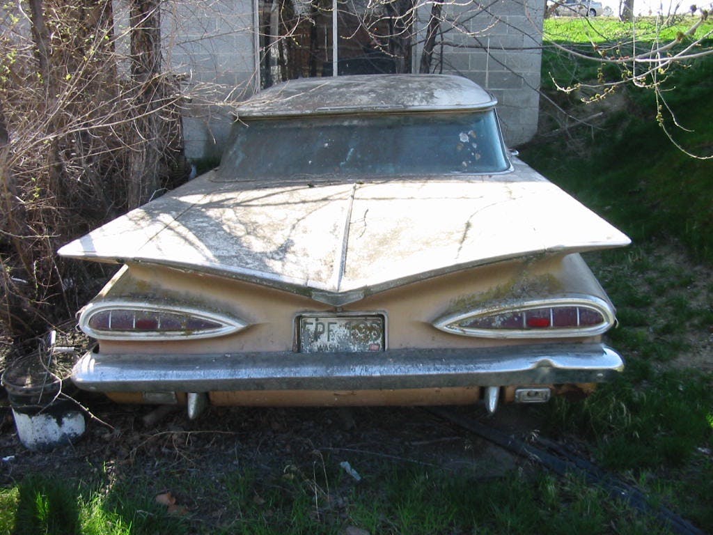 1959 Chevrolet Impala rear unrestored