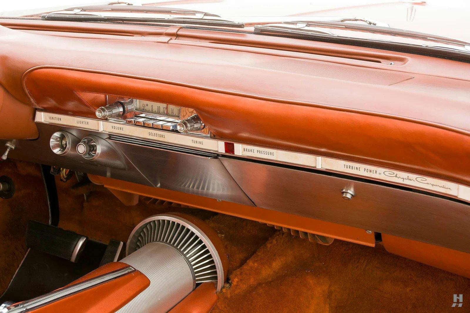 1963 Chrysler Turbine Car engine bay interior dash