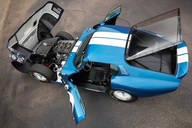 Shelby Cobra Daytona Coupe overhead opened