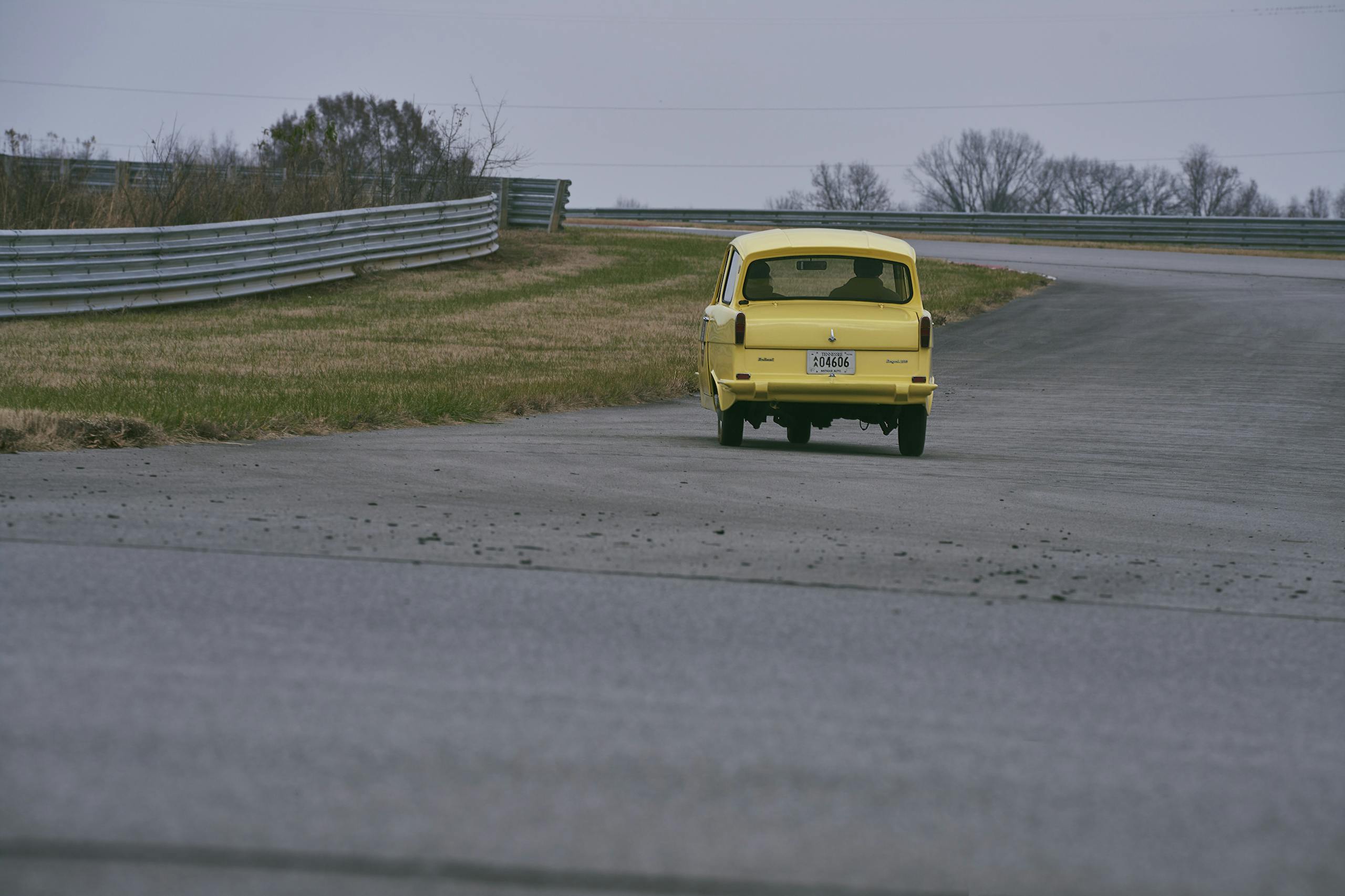 1971 Reliant Regal 330 rear driving action 1971 Reliant Regal 330 rear driving action