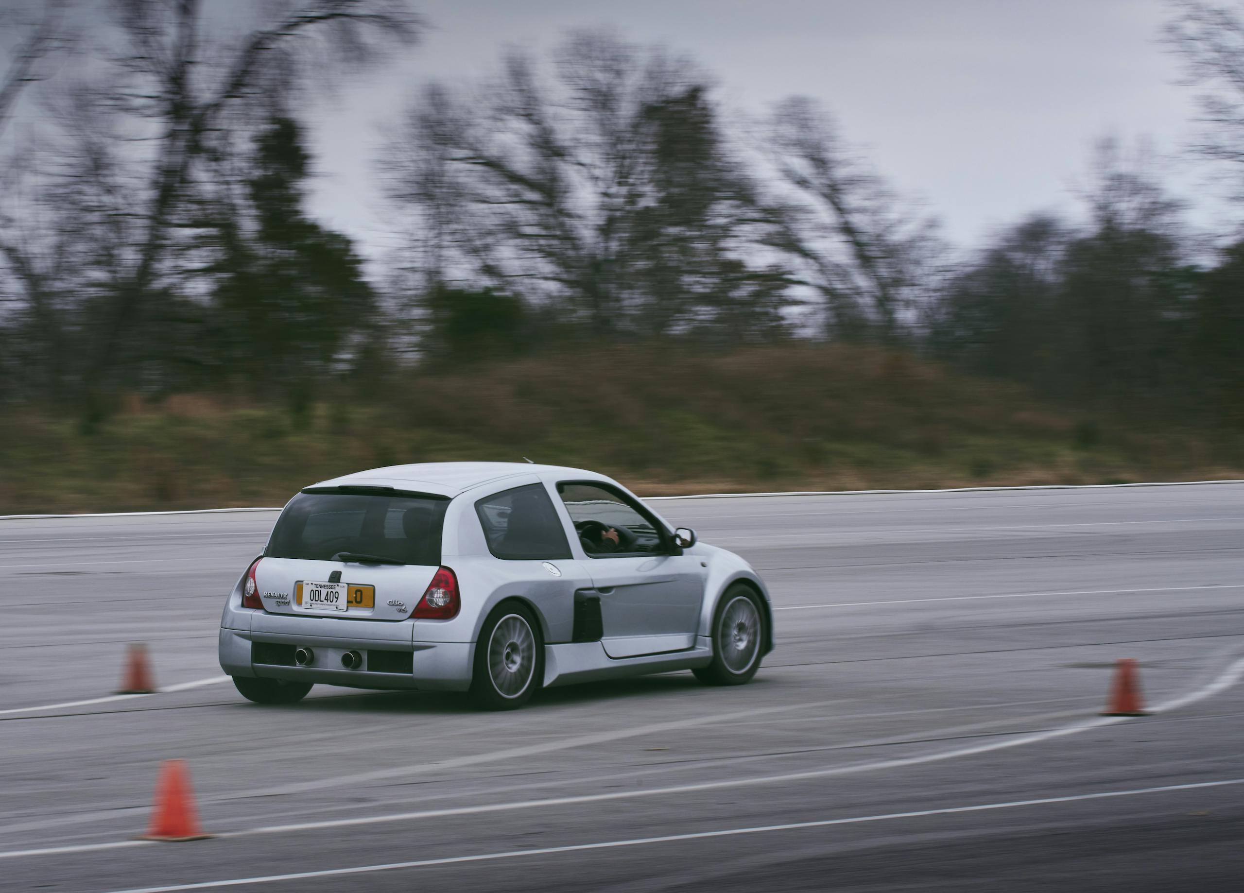 2002 Renault Clio V6 rear three-quarter track action