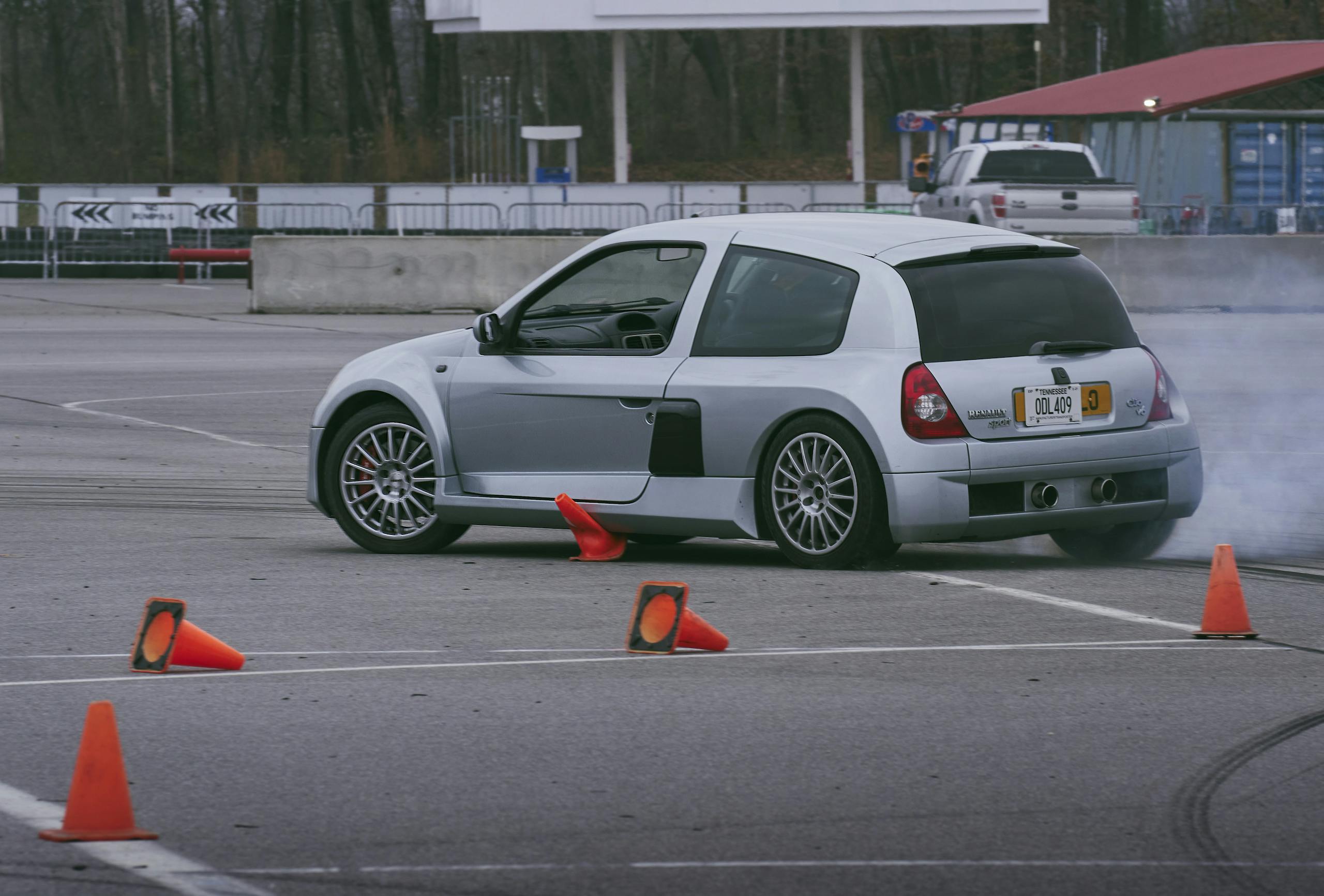 2002 Renault Clio V6 rear three-quarter track action