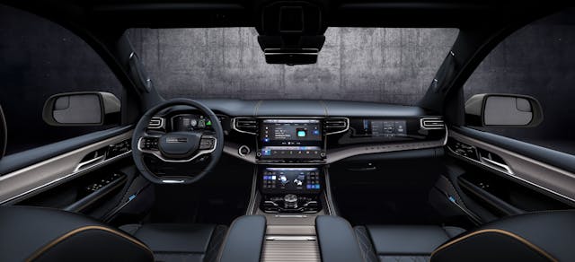 2022 Wagoneer exterior Blue Agave interior