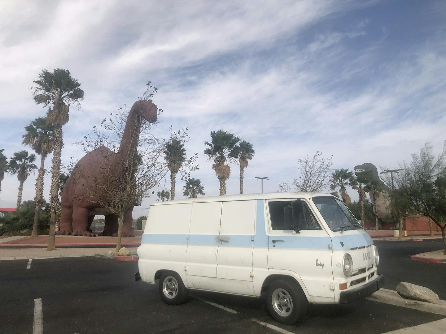 A100 Van front three-quarter dinosaur park