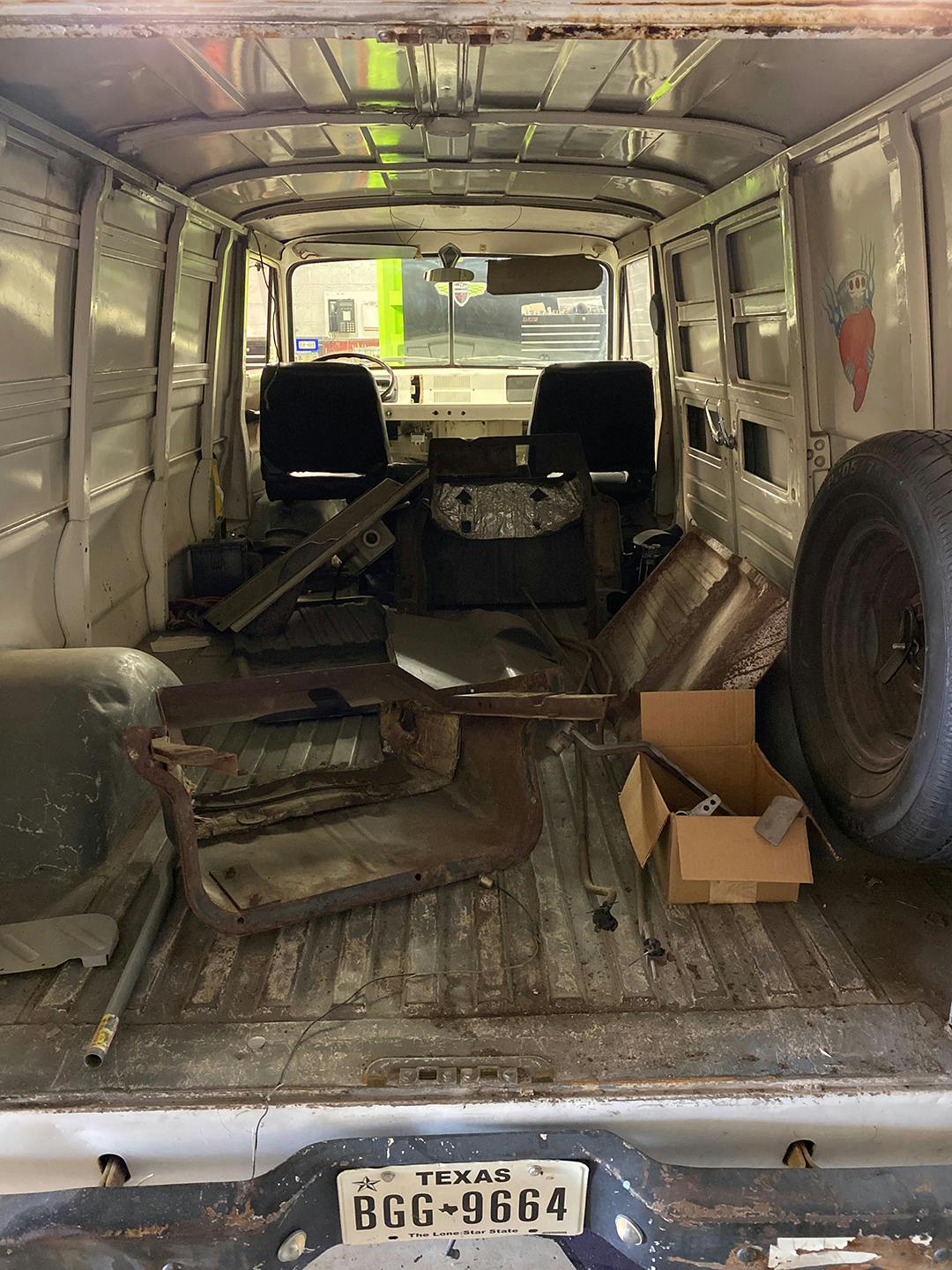 A100 Van interior rear cargo area parts
